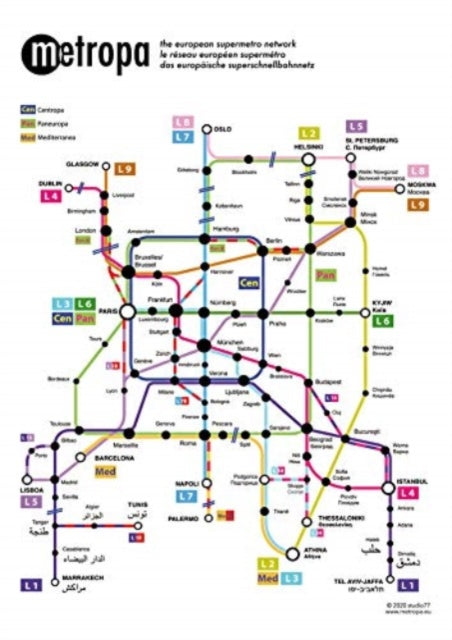 Metropa - The European high-speed train network, poster, large format