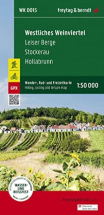 Western Weinviertel Hiking, cycling and leisure map: 1:50,000 scale map