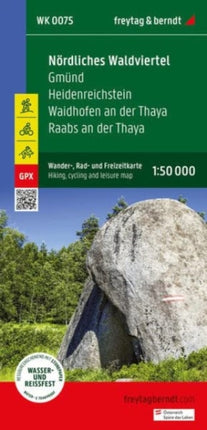 Northern Waldviertel, hiking, cycling and leisure map 1:50,000, freytag & berndt, WK 0075