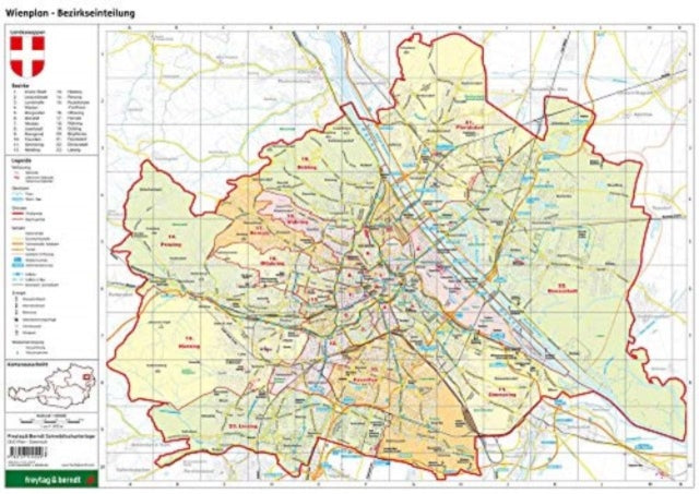 Desk pad DUO, school hand map of Vienna 1:60,000