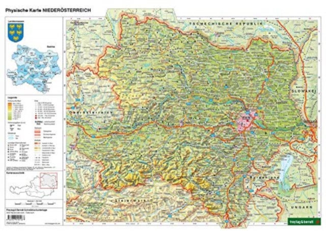 Desk pad DUO, school map of Lower Austria 1:450,000