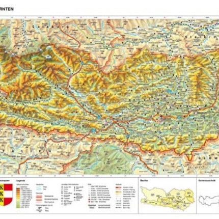 Desk pad DUO, school map of Carinthia 1:350,000