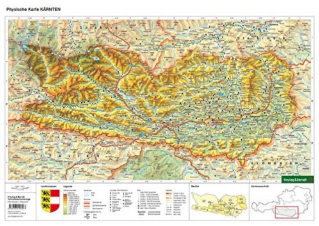 Desk pad DUO, school map of Carinthia 1:350,000