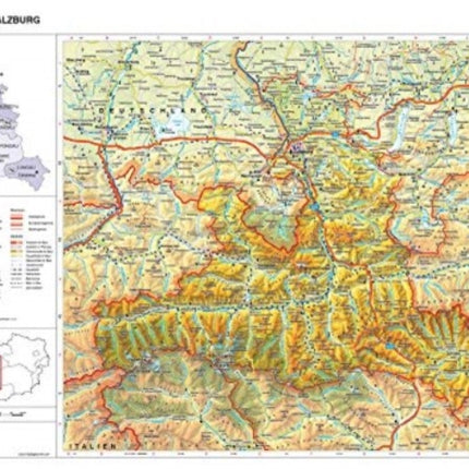 Desk pad DUO, school map Salzburg 1:400,000