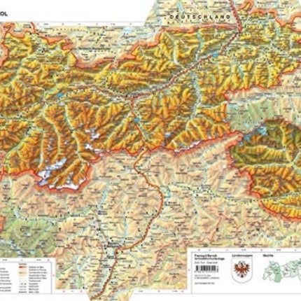 Desk pad DUO, school map of Tyrol 1:400,000