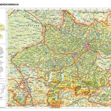 Desk pad DUO, school map of Upper Austria 1:400,000