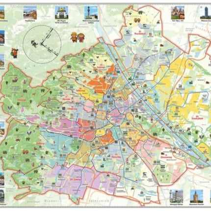 Vienna children's map, poster 1:40,000, freytag & berndt