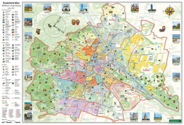 Vienna children's map, poster 1:40,000, freytag & berndt