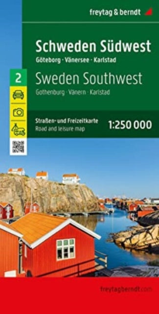 Sweden southwest, road and leisure map 1:250,000, freytag & berndt