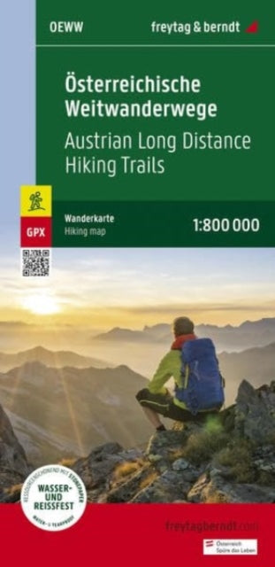 Austrian long-distance hiking trails, hiking map 1:800,000, freytag & berndt