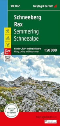 Schneeberg  Rax  Hiking Cycling and Leisure Map