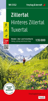 Zillertal Hiking cycling  Leisure Map