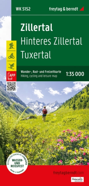 Zillertal Hiking cycling  Leisure Map