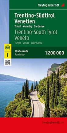 Trentino-Alto Adige - Veneto, road map 1:200,000, freytag & berndt