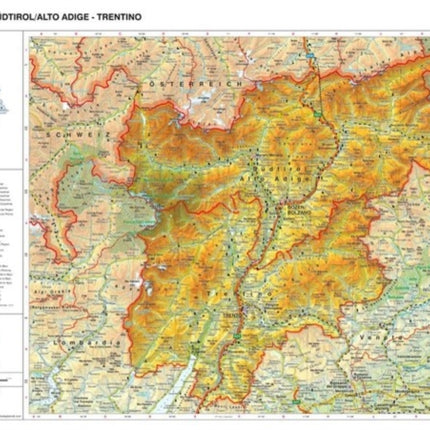 Desk pad DUO, school map South Tyrol-Trentino 1:450,000