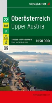 Upper Austria, Road and Leisure Map 1:150.000,: Top 10 Tips with Cycle Paths