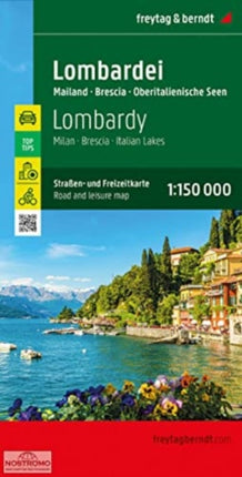 Lombardy, road and leisure map 1:150,000, freytag