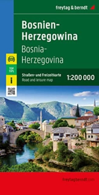 Bosnia-Herzegovina: Road and Leisure map