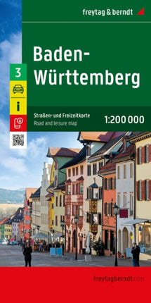 BadenWürttemberg Straßen und Freizeitkarte