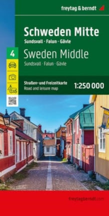 Sweden Middle Road and Leisure Map