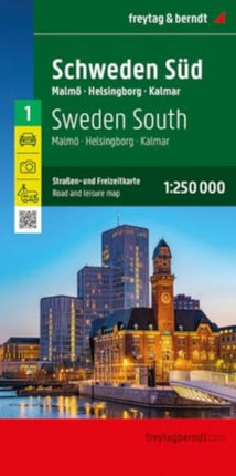 Sweden South Road and Leisure Map