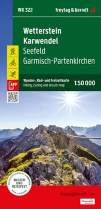 Wetterstein  Karwendel hiking cycling and leisure map 150000