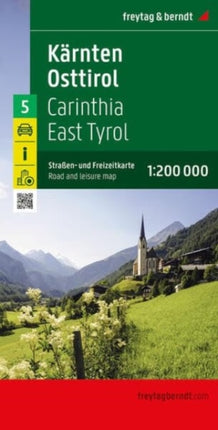 Carinthia East Tyrol Road and Leisure Map