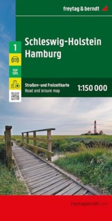 Schleswig  Holstein  Hamburg Road and Leisure Map