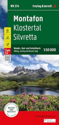 Montafon  Klostertal  Silvretta Hiking Cycling  Leisure Map