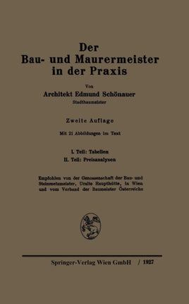 Der Bau- und Maurermeister in der Praxis: Ein