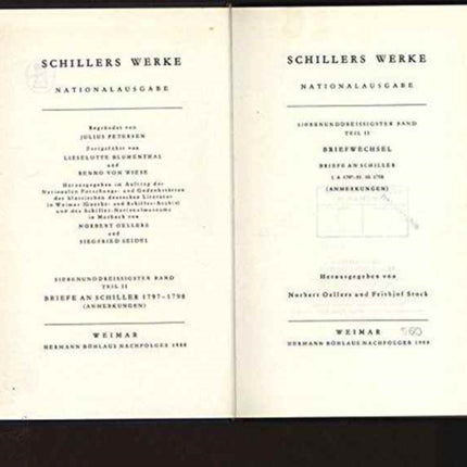 Schillers Werke. Nationalausgabe: Band 37, Teil II: Briefe an Schiller 1.4.1797 – 31.10.1798. Anmerkungen.