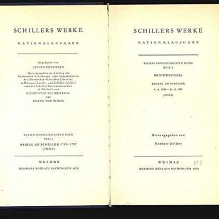 Schillers Werke. Nationalausgabe: Band 36, Teil I: Briefe an Schiller 1795–1797. Text.