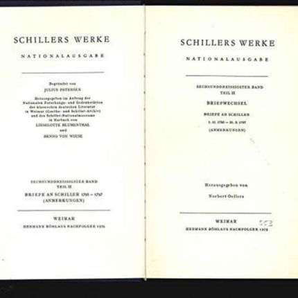 Schillers Werke. Nationalausgabe: Band 36, Teil II: Briefe an Schiller 1795–1797. Anmerkungen.