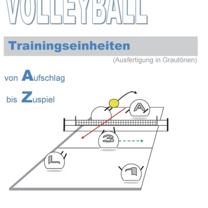 Volleyball Trainingseinheiten: Illustrationen in Grautönen