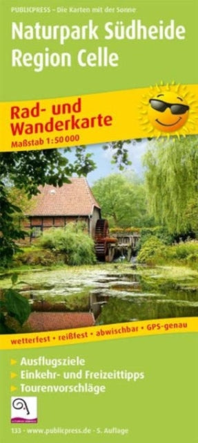 Sudheide Nature Park - Celle region, cycling and hiking map 1:50,000