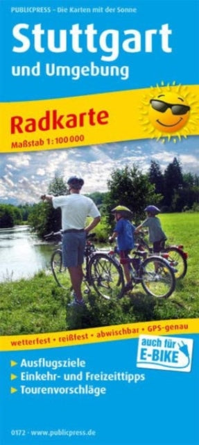 Stuttgart and surroundings, cycle map 1:100,000: 2018