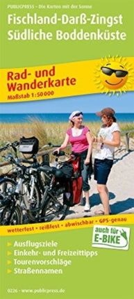 Fischland-Darss-Zingst, southern Bodden coast, cycling and hiking map 1:50,000