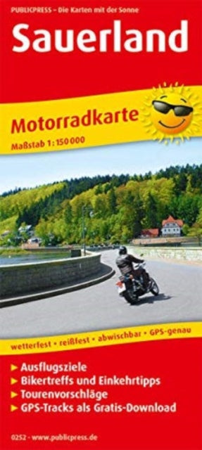 Sauerland, motorcycle map 1:150,000