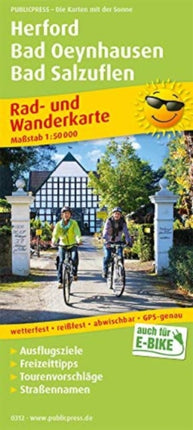 Herford - Bad Oeynhausen - Bad Salzuflen, cycling and hiking map 1:50,000