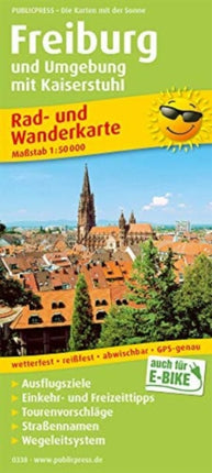 Freiburg and surroundings, cycling and hiking map 1:50,000