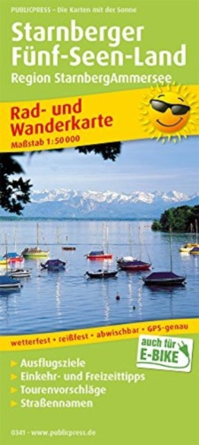 Starnberg Five Lakes Region, cycling and hiking map 1:50,000