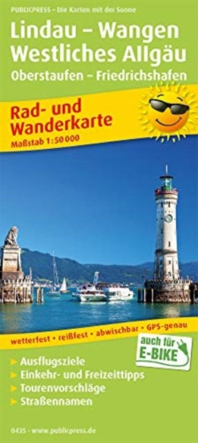 Lindau - Wangen - Western Allgau, cycling and hiking map 1:50,000