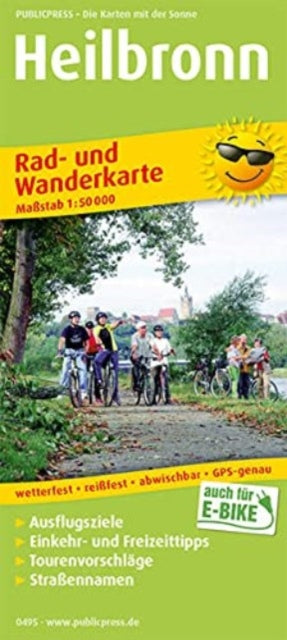 Heilbronn, cycling and hiking map 1:50,000