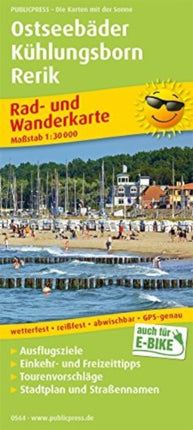 Baltic Sea resorts - Kuhlungsborn - Rerik, cycling and hiking map 1:30,000