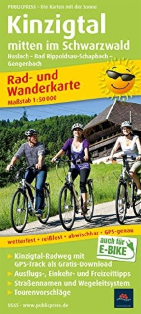 Kinzig valley in the middle of the Black Forest, cycling and hiking map 1:50,000