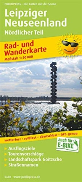 Leipziger Neuseenland - northern part, cycling and hiking map 1:50,000