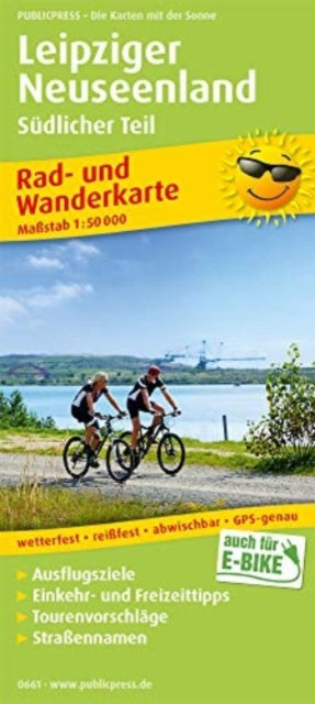 Leipziger Neuseenland - southern part, cycling and hiking map 1:50,000