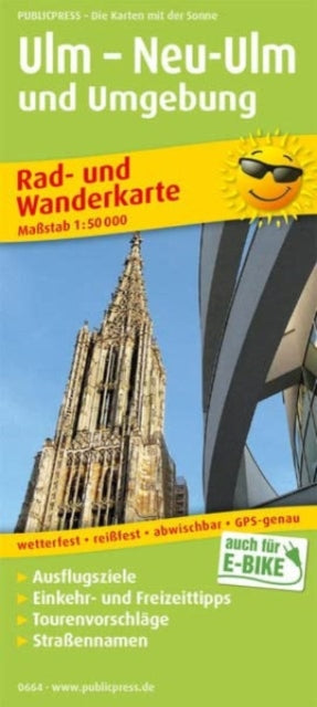 Ulm - Neu-Ulm and surroundings, cycling and hiking map 1:50,000