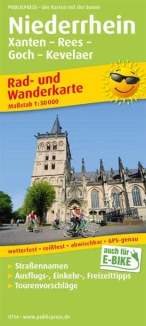 Lower Rhine, cycling and hiking map 1:50,000