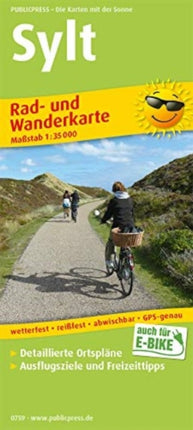 Sylt, cycling and hiking map 1:35,000